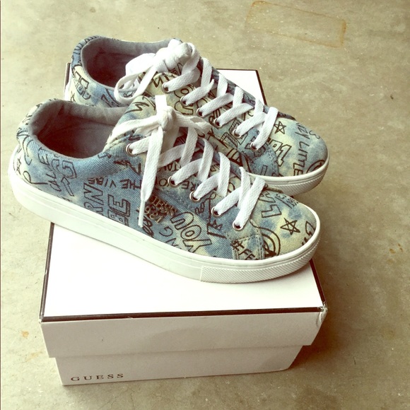 Guess Shoes - Guess Jaidy Blue Multi Fabric Shoes 6.5